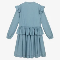 Molo Teen Blue Frilled Cotton Dress -Deals Mirth Garb Store molo teen blue frilled cotton dress 447534 0fd7452b9db8dc3ccb31eed95990e70a8e578880