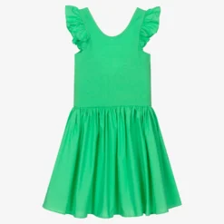 Molo Teen Girls Green Organic Cotton Dress