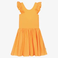 Molo Teen Girls Orange Organic Cotton Dress