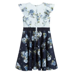 Monnalisa Teen Girls Blue Floral Dress -Deals Mirth Garb Store monnalisa teen girls blue floral dress 334201 2aae683dc0fc2e16f2c970a9a6aeeebeab62410f