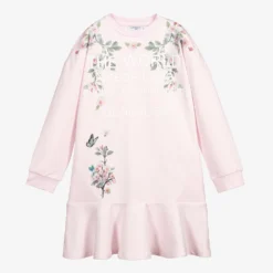Monnalisa Teen Pink Sweatshirt Dress