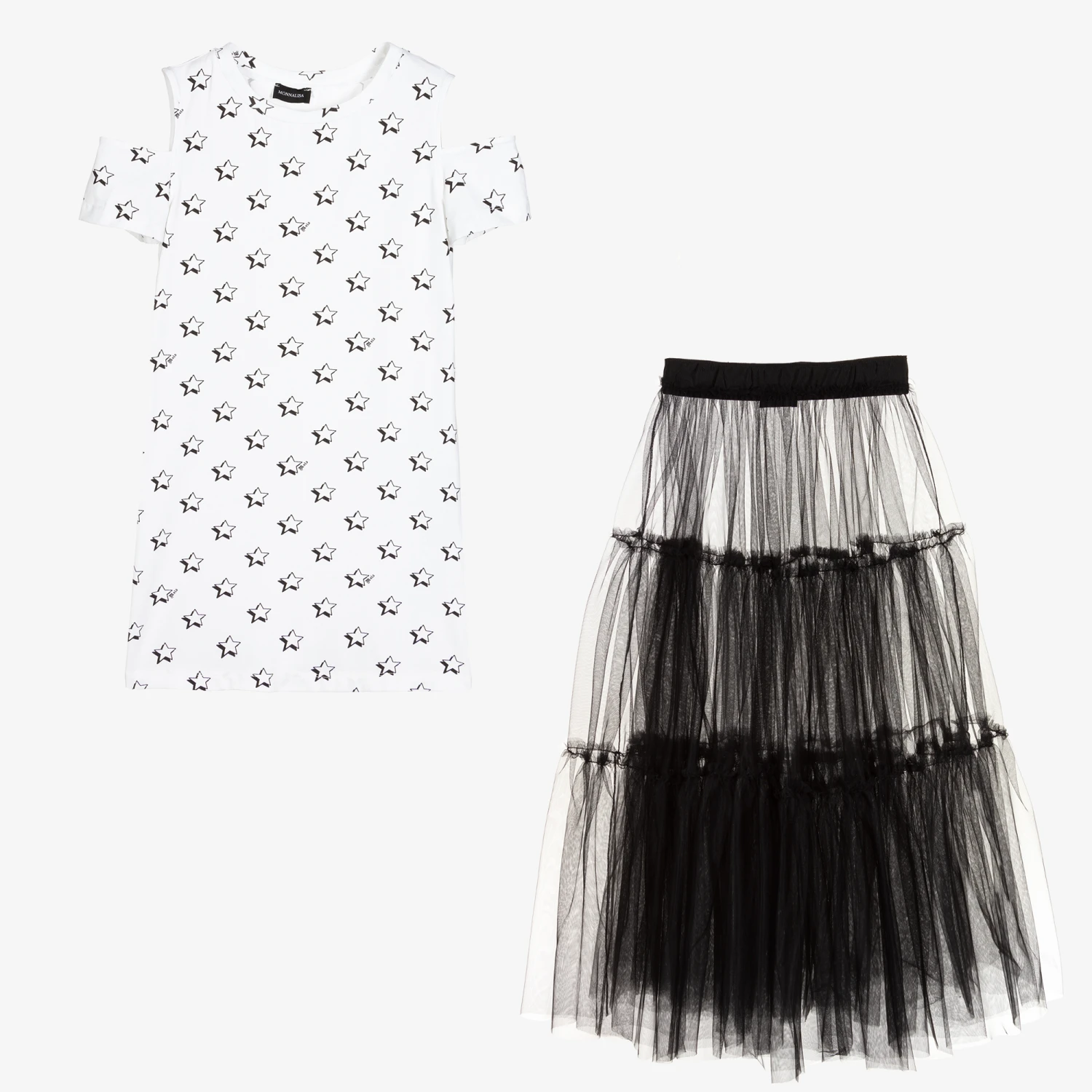 Monnalisa Teen White & Black Dress 5 Monnalisa Teen White & Black Dress - Image 3