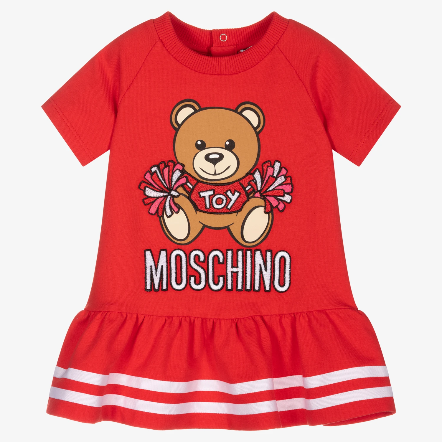 Moschino Baby Red Teddy Cheerleader Dress 3 Moschino Baby Red Teddy Cheerleader Dress