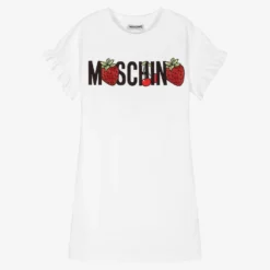 Moschino Kid-Teen Teen Black Cotton Jersey Dress