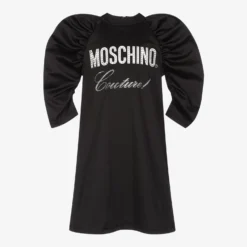 Moschino Kid-Teen Teen Girls Black Satin Dress