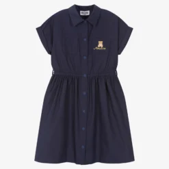 Moschino Kid-Teen Teen Girls Blue Teddy Logo Shirt Dress -Deals Mirth Garb Store moschino teen girls blue teddy logo shirt dress 508320 a6668eddc114ac4de5deea406f3a833d0ff2c937