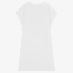 Moschino Kid-Teen Teen Girls White Cotton Teddy Logo Dress -Deals Mirth Garb Store moschino teen girls white cotton teddy logo dress 508545 45b3fd2eff0241bd995637c2e38a73dd336d97e2