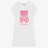 Moschino Kid-Teen Teen Girls White Cotton Teddy Logo Dress -Deals Mirth Garb Store moschino teen girls white cotton teddy logo dress 508545 f856b3b1d88759f88568045c6c4a1c69b69347d9