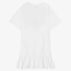 Moschino Kid-Teen Teen Girls White & Neon Pink Logo Dress -Deals Mirth Garb Store moschino teen girls white neon pink logo dress 508549 365e286628f985b2da0abf7ee941d14b30c44e70