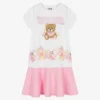 Moschino Kid-Teen Teen Girls White & Pink Logo Dress -Deals Mirth Garb Store moschino teen girls white pink logo dress 508575 fcdb89000898b883070fae197c2673ba4aba489e