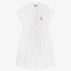 Moschino Kid-Teen Teen Girls White Teddy Logo Shirt Dress -Deals Mirth Garb Store moschino teen girls white teddy logo shirt dress 508552 798e1f38f62e4a65a11a438c02a73043180b7c3c