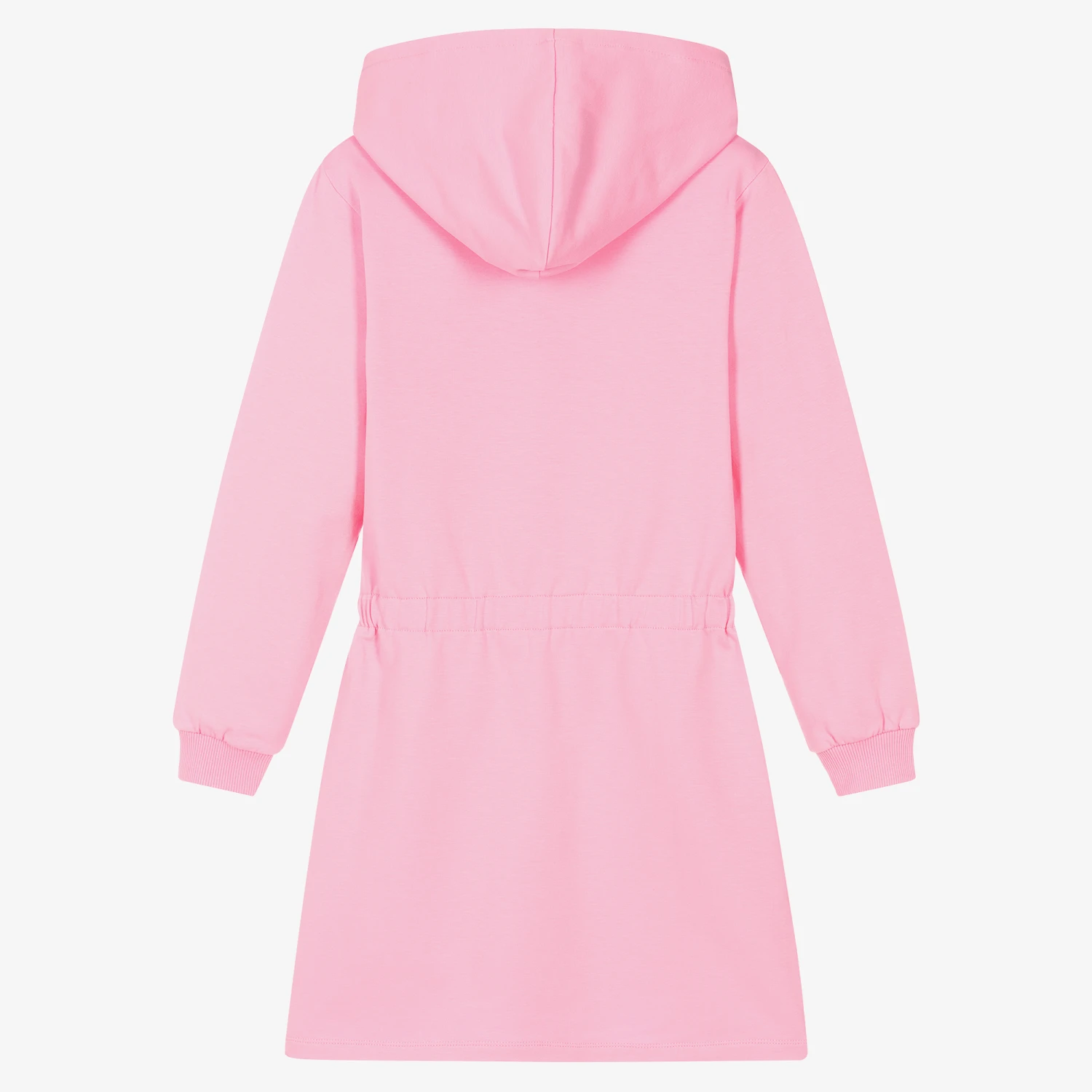 Moschino Kid-Teen Teen Pink Logo Hooded Dress 4 Moschino Kid-Teen Teen Pink Logo Hooded Dress - Image 2