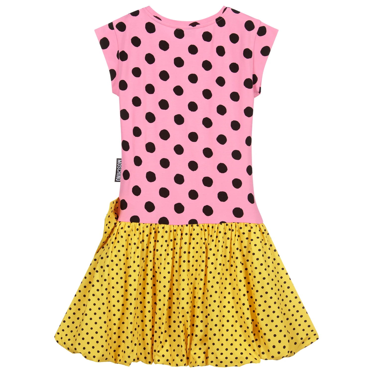 Moschino Kid-Teen Teen Pink & Yellow Dot Dress 4 Moschino Kid-Teen Teen Pink & Yellow Dot Dress - Image 2