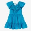 MSGM Teen Girls Blue Cotton Ruffle Logo Dress -Deals Mirth Garb Store msgm teen girls blue cotton ruffle logo dress 490286 32cb460a73aaed19b55edc2eba7082161f51eb0a