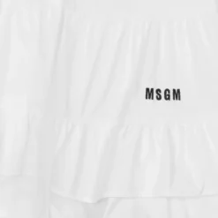 MSGM Teen Girls White Ruffle Cotton Dress -Deals Mirth Garb Store msgm teen girls white ruffle cotton dress 490467 0e40eef4b9dfdabfde971f463082499d535e494f