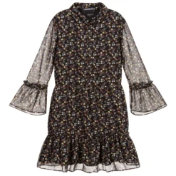 NIK&NIK Teen Black Floral Dress