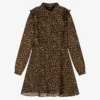 NIK&NIK Teen Girls Brown Leopard Dress -Deals Mirth Garb Store nik nik teen girls brown leopard dress 421674 f802771239c8fe27ac6170416dfa63ebcb6e9606
