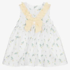 Patachou Baby Girls White Cotton Dress