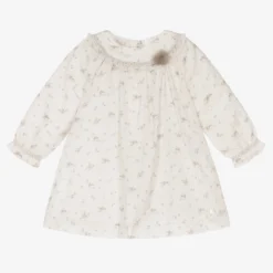 Paz Rodriguez Girls Beige Hedgehog Dress