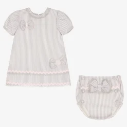 Pretty Originals Girls Grey & Pink Striped Dress Set -Deals Mirth Garb Store pretty originals girls grey pink striped dress set 535260 68e153ad70d46622bb0d260c8a7df68a50c8c498