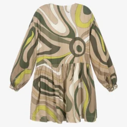 PUCCI Teen Girls Beige & Green Marmo Dress -Deals Mirth Garb Store pucci teen girls beige green marmo dress 487890 7cf678a2deeb5507b9740c71a28b95e2afa44af6