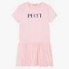 PUCCI Teen Girls Pink Cotton Logo Dress