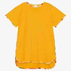 PUCCI Teen Girls Yellow Marmo Logo Dress