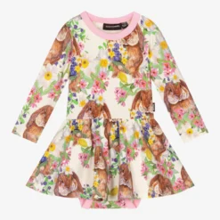 Rock Your Baby Floral Bunny Baby Dress