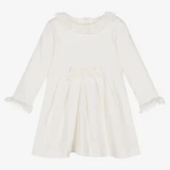 Sarah Louise Girls Ivory Cotton Jersey Dress