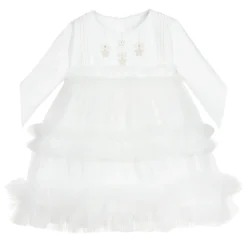 Sofija Ivory Cotton Angel Dress