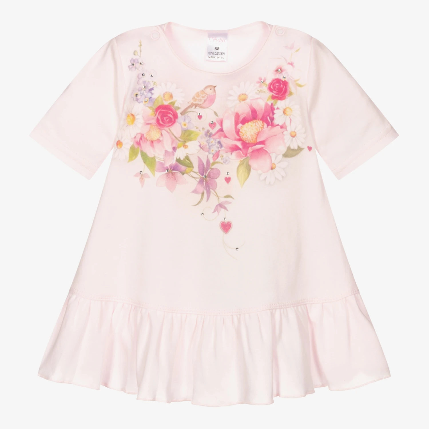 Sofija Pale Pink Floral Cotton Dress 3 Sofija Pale Pink Floral Cotton Dress