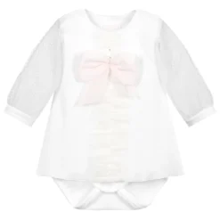 Sofija White Cotton & Lace Dress