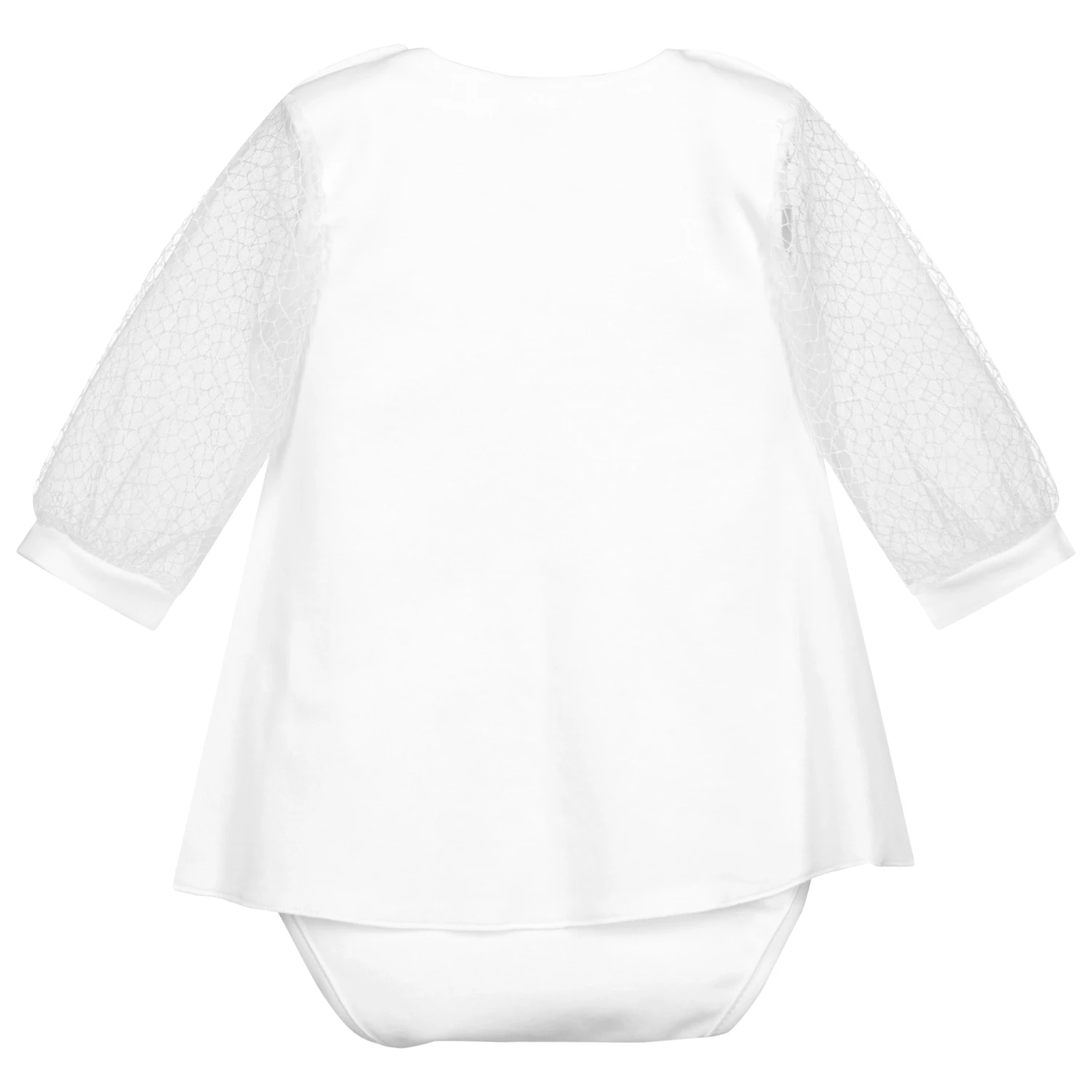 Sofija White Cotton & Lace Dress 4 Sofija White Cotton & Lace Dress - Image 2