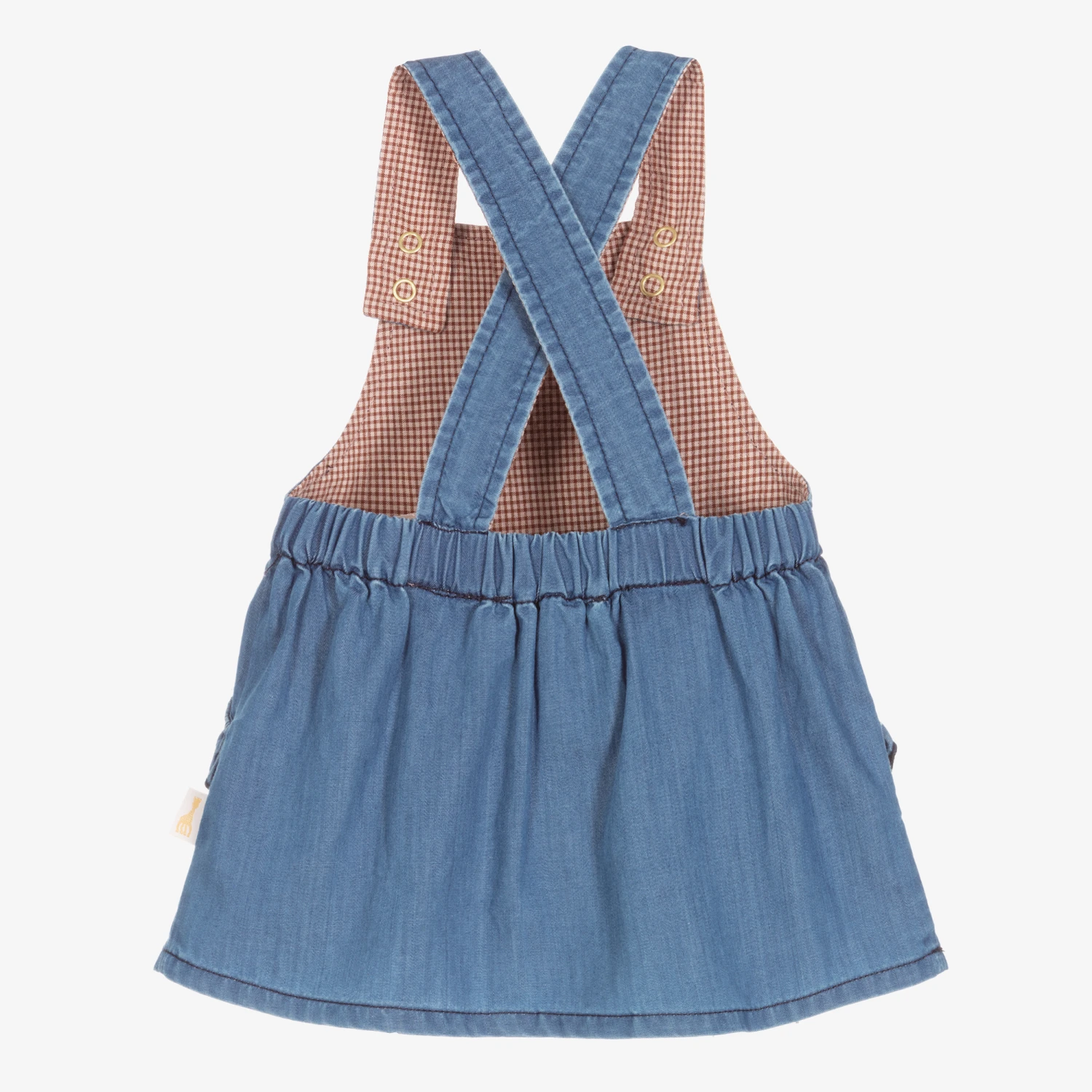Sophie La Girafe Blue Chambray Pinafore Dress 4 Sophie La Girafe Blue Chambray Pinafore Dress - Image 2