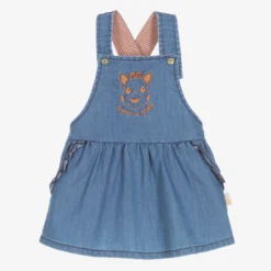 Sophie La Girafe Blue Chambray Pinafore Dress