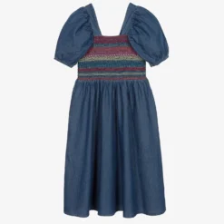 Stella McCartney Kids Teen Blue Chambray Maxi Dress