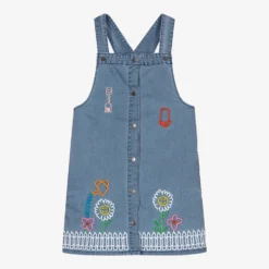 Stella McCartney Kids Teen Girls Blue Dungaree Dress