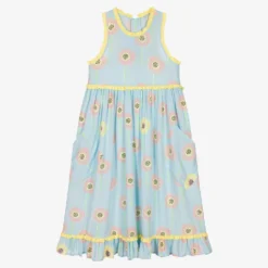 Stella McCartney Kids Teen Girls Blue Floral Viscose Dress