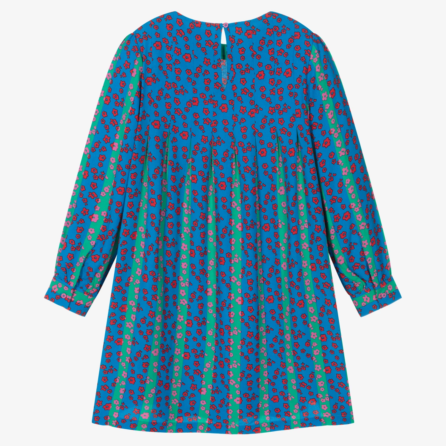 Stella McCartney Kids Teen Girls Blue Flowers Dress 4 Stella McCartney Kids Teen Girls Blue Flowers Dress - Image 2