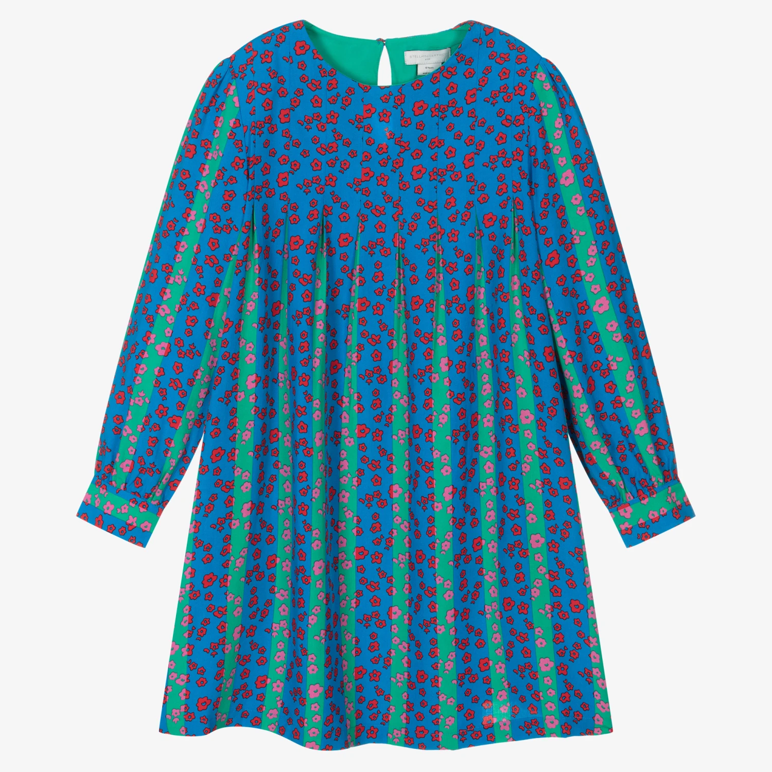 Stella McCartney Kids Teen Girls Blue Flowers Dress 3 Stella McCartney Kids Teen Girls Blue Flowers Dress