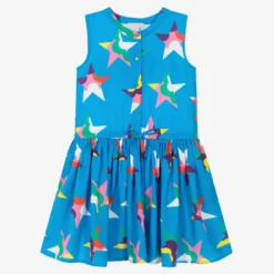 Stella McCartney Kids Teen Girls Blue Star Print Dress
