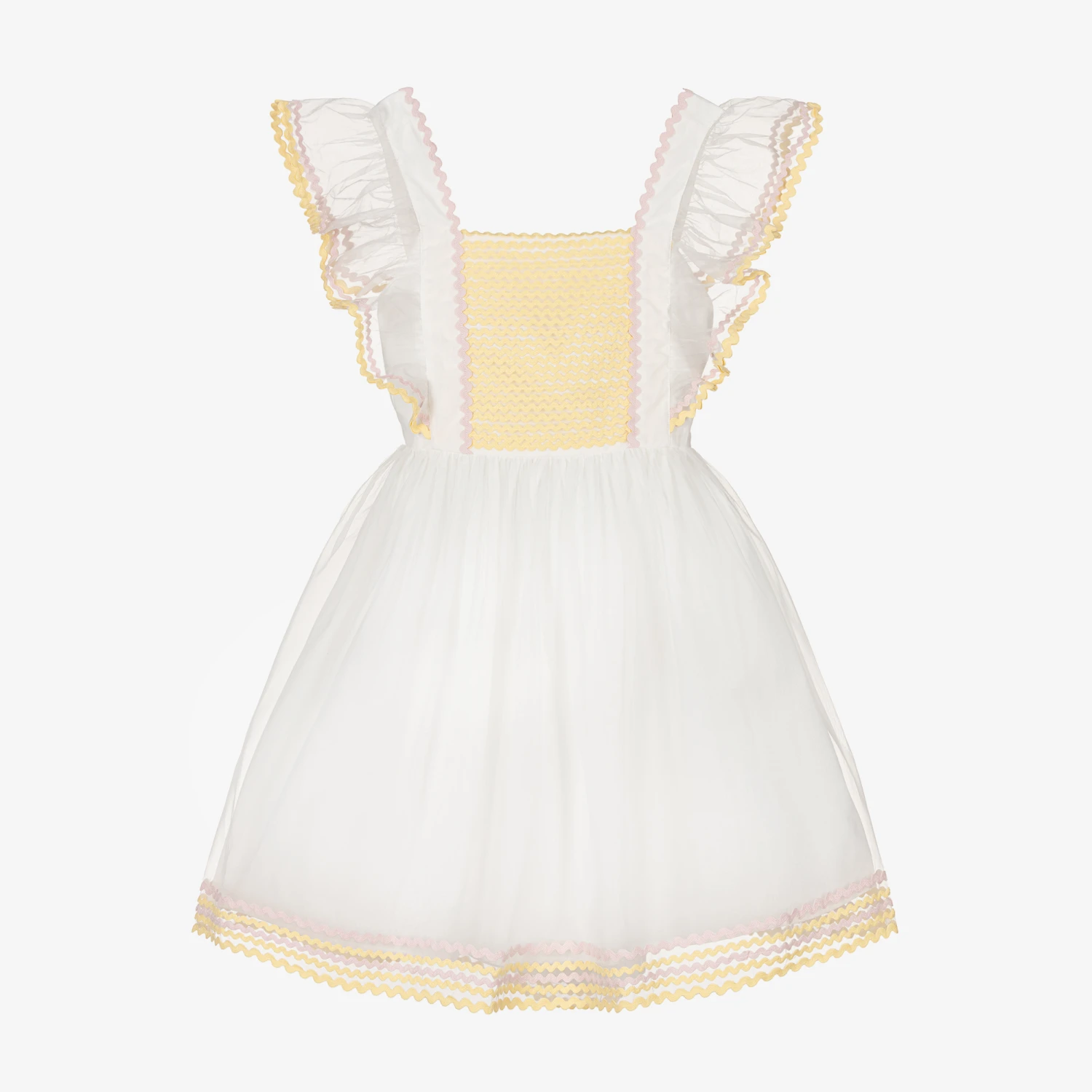 Stella McCartney Kids Teen Girls Ivory Organza Dress 3 Stella McCartney Kids Teen Girls Ivory Organza Dress