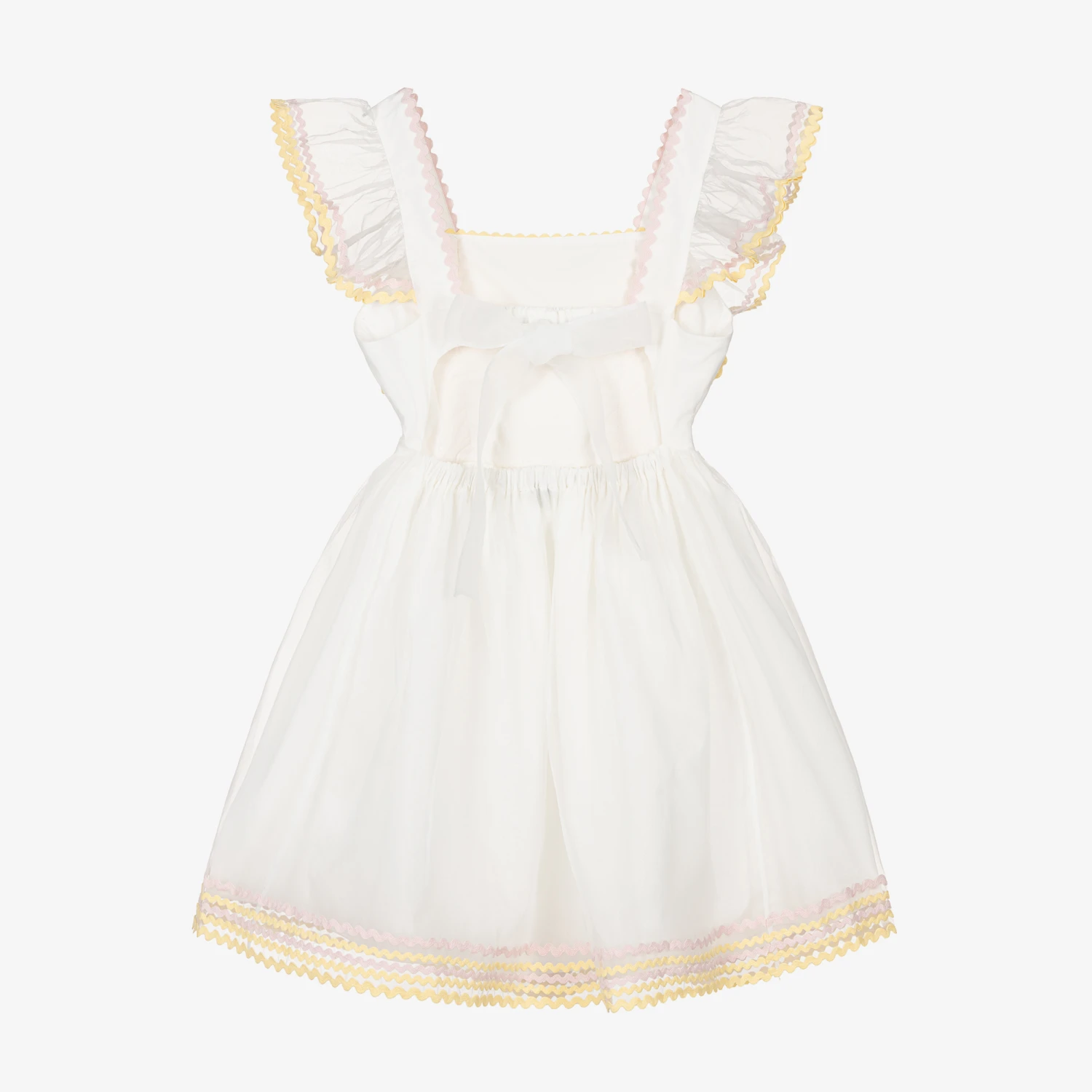 Stella McCartney Kids Teen Girls Ivory Organza Dress 4 Stella McCartney Kids Teen Girls Ivory Organza Dress - Image 2