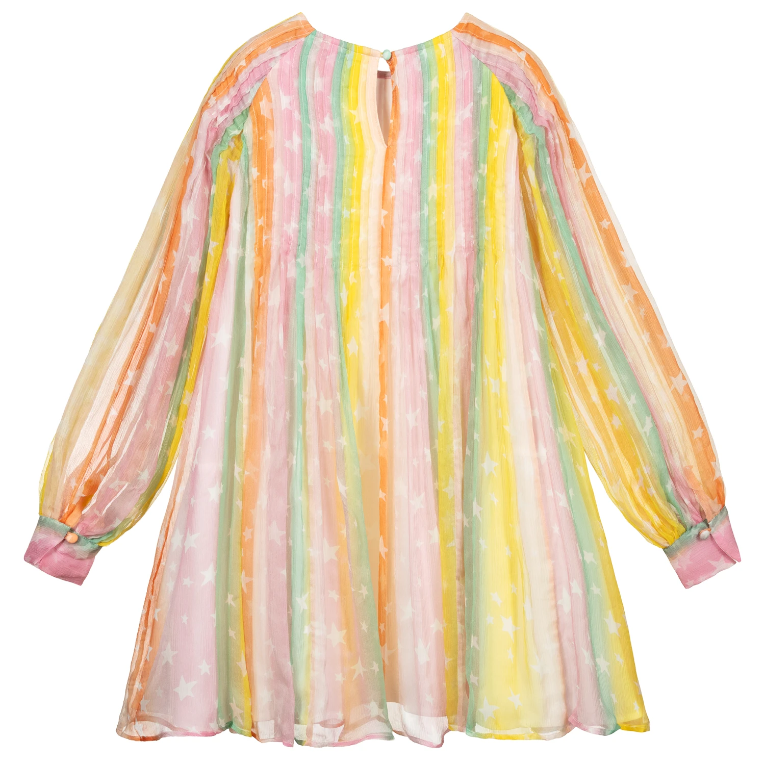 Stella McCartney Kids Teen Girls Rainbow Silk Dress 4 Stella McCartney Kids Teen Girls Rainbow Silk Dress - Image 2