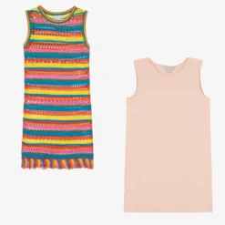 Stella McCartney Kids Teen Girls Rainbow Striped Crochet Dress -Deals Mirth Garb Store stella mccartney kids teen girls rainbow striped crochet dress 488432 7938174aecfb041ee7c55f5e18649be379311d3c