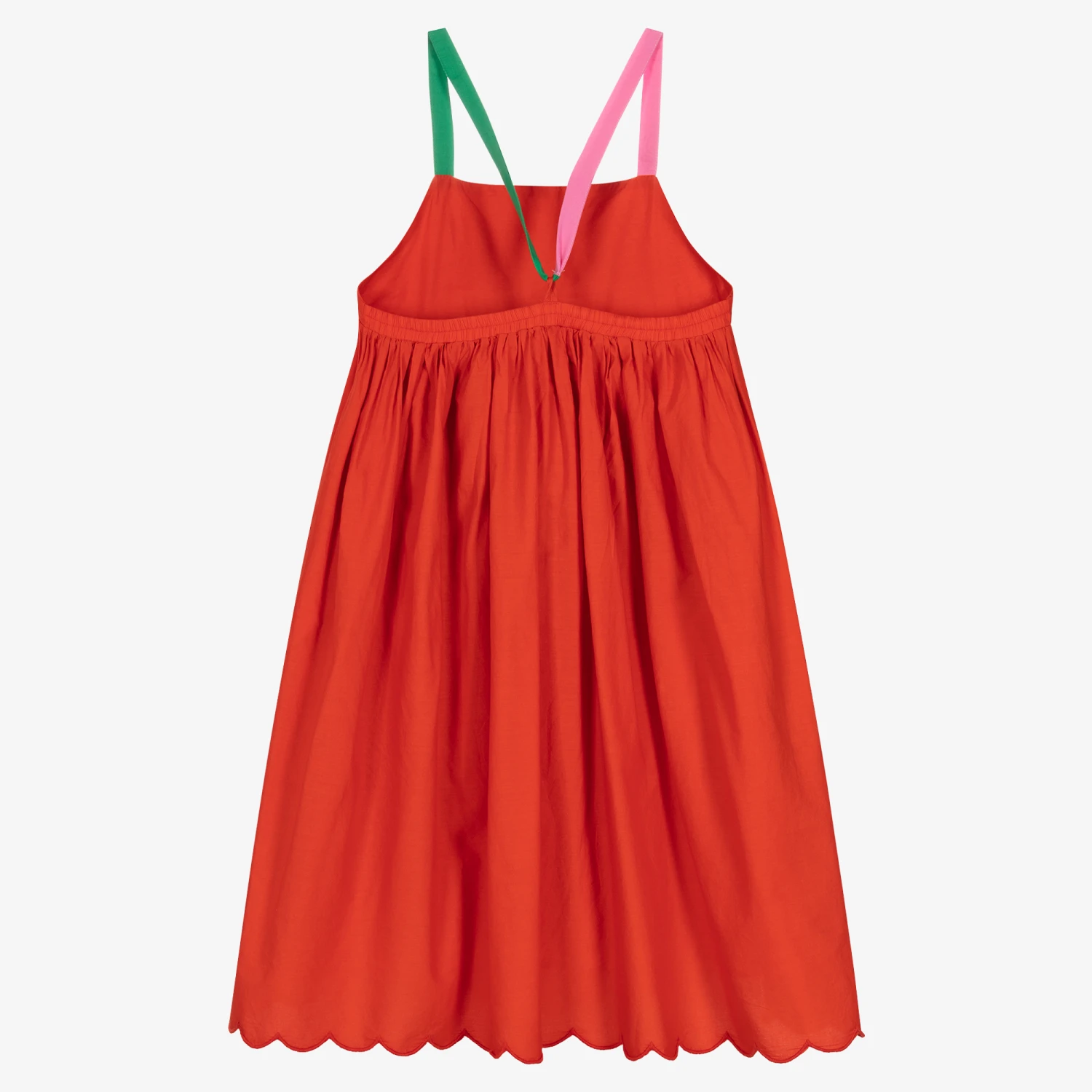 Stella McCartney Kids Teen Girls Red Cotton Bird Motif Dress 4 Stella McCartney Kids Teen Girls Red Cotton Bird Motif Dress - Image 2