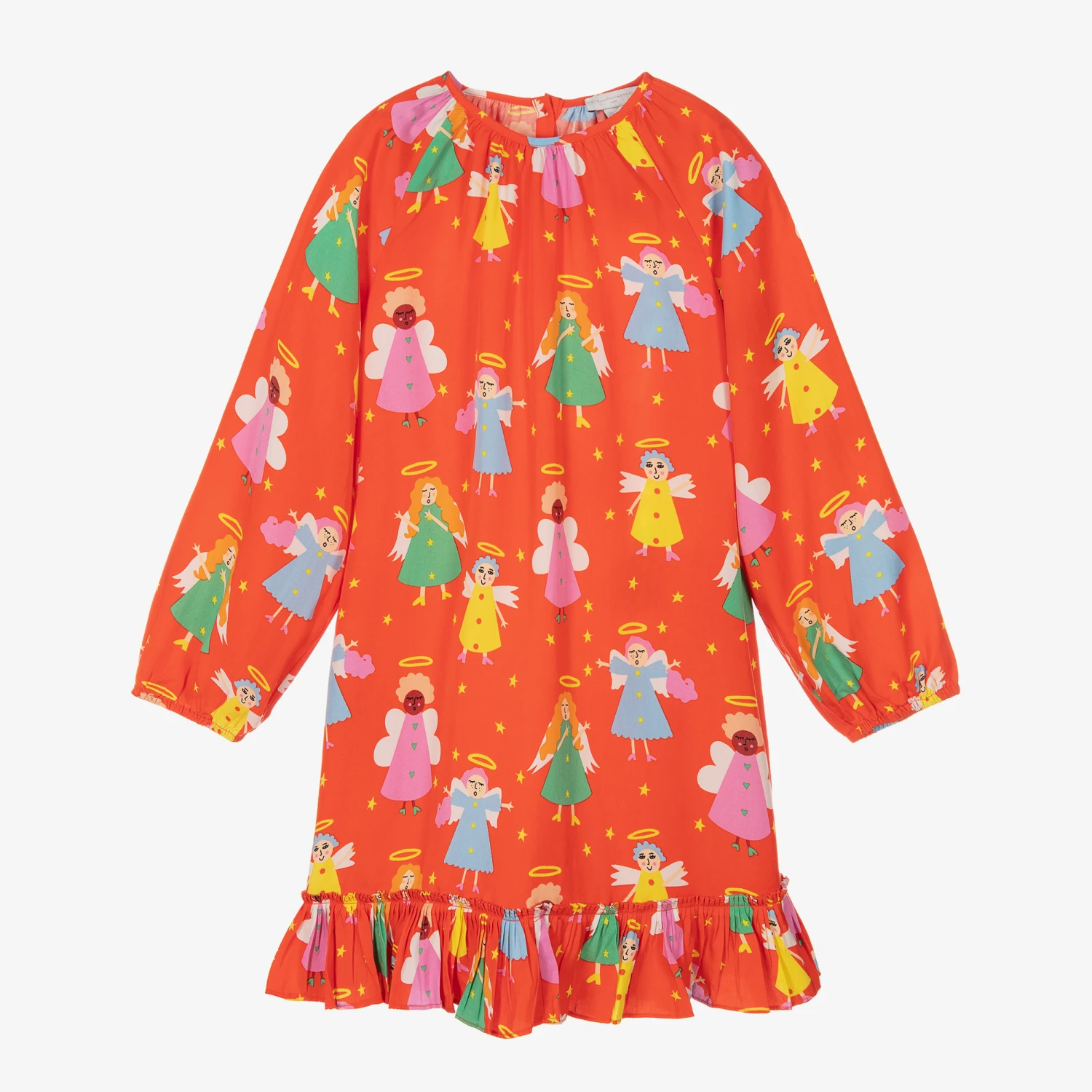 Stella McCartney Kids Teen Girls Red Festive Angel Dress 3 Stella McCartney Kids Teen Girls Red Festive Angel Dress