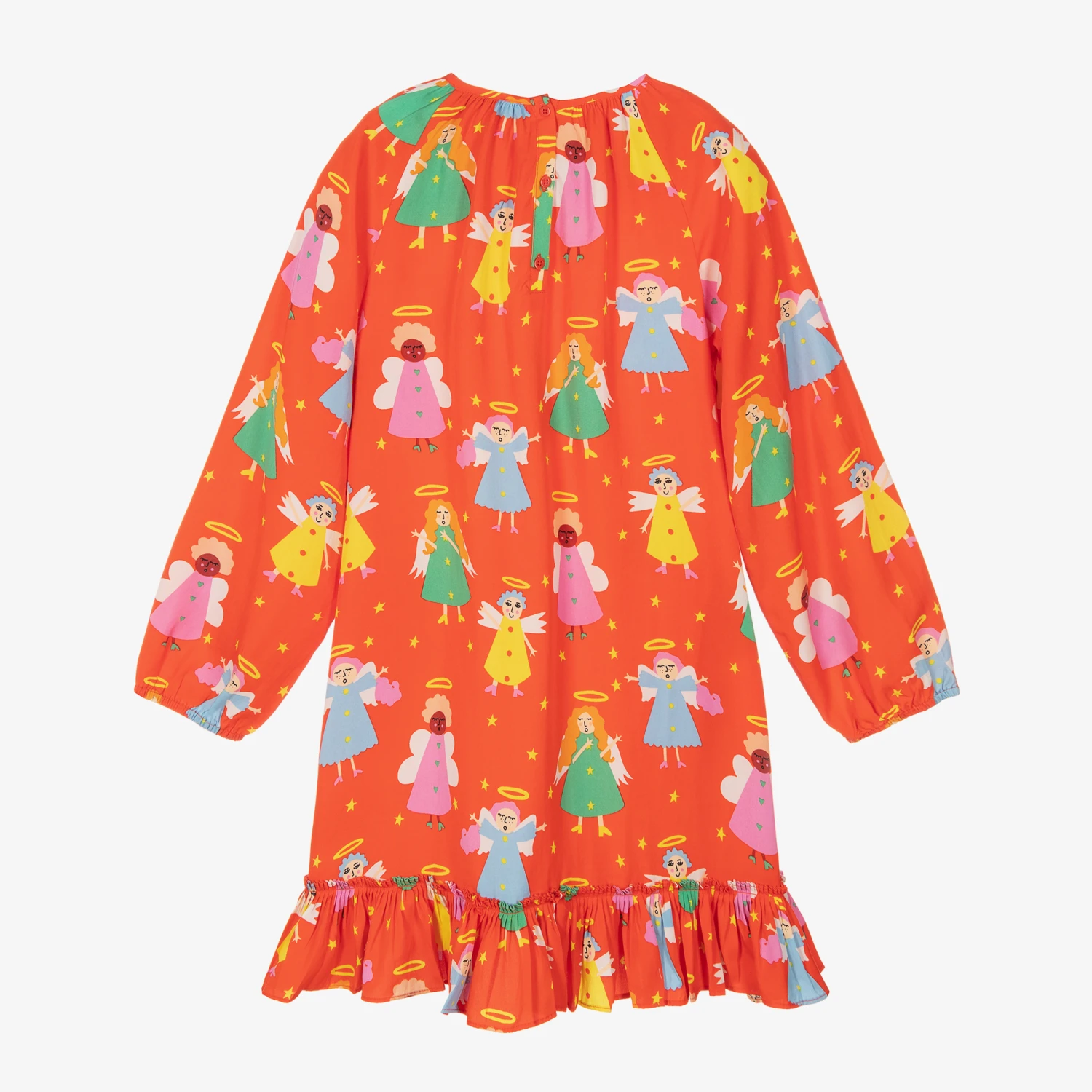 Stella McCartney Kids Teen Girls Red Festive Angel Dress 4 Stella McCartney Kids Teen Girls Red Festive Angel Dress - Image 2