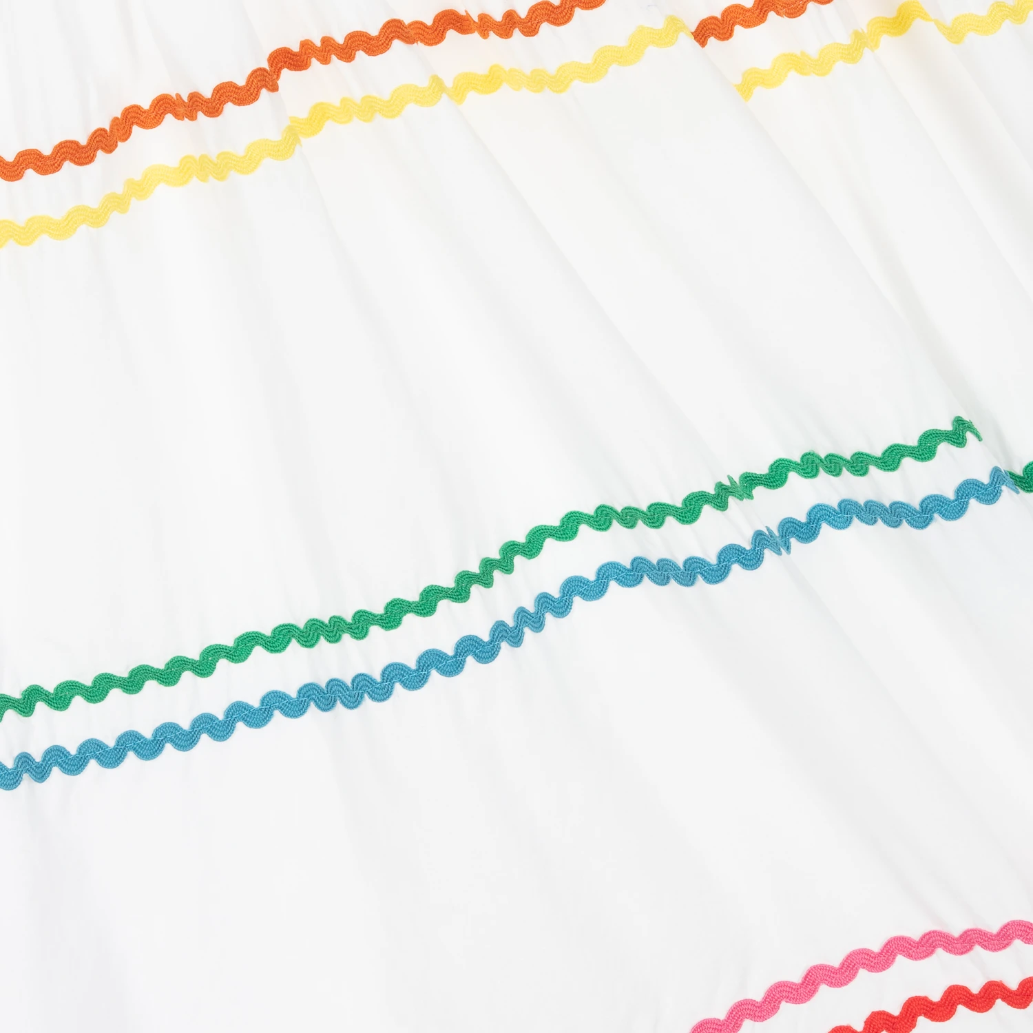 Stella McCartney Kids Teen Girls White Cotton Striped Dress 5 Stella McCartney Kids Teen Girls White Cotton Striped Dress - Image 3