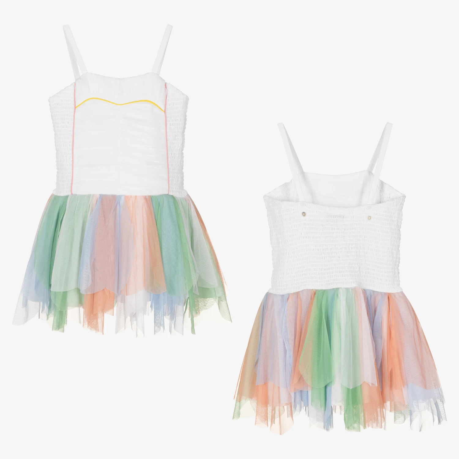 Stella McCartney Kids Teen Girls White Tulle Dress 5 Stella McCartney Kids Teen Girls White Tulle Dress - Image 3